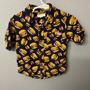 Appaman Cheeseburger short sleeved button down shirt